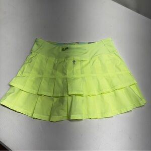 Ivivva girls skort size 12 Neon Yellow Layered Skirt